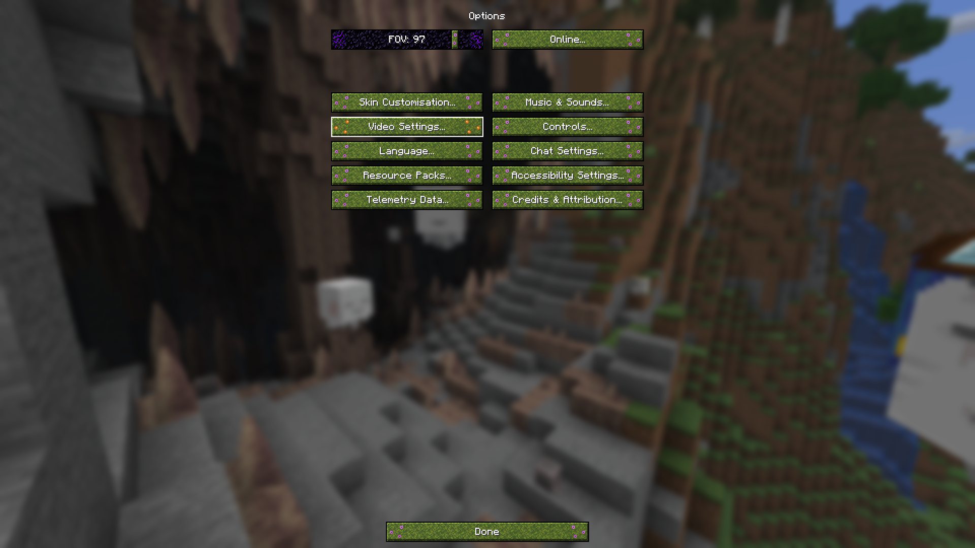 Settings Menu