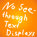 No See Through Text Displays