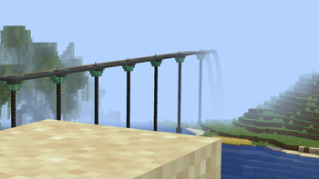 A railway appearing to fall out of the world