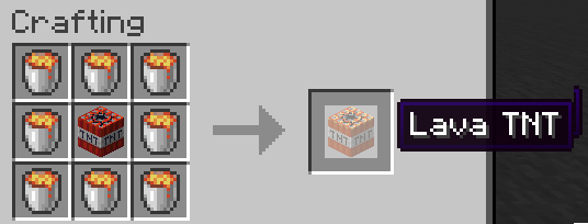 Lava TNT Recipe