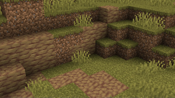 Image featuring the Savanna biome with a new block: Strata.