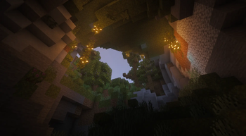 Lush Cave under Azalea Forest