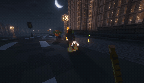 Meteorite landing on a zombie pack