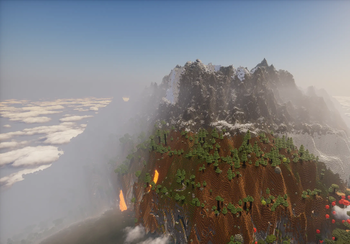 Mountain that goes outside my render distance