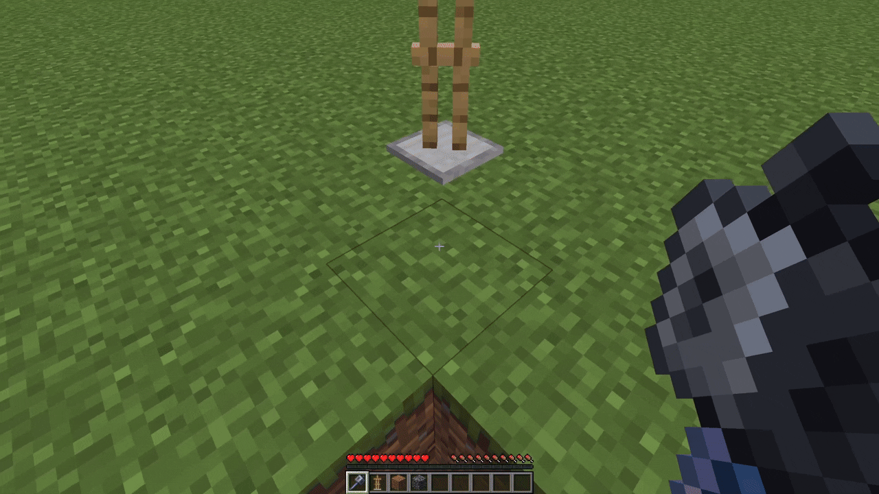 Showcase of what happens in survival. The attack gets cancelled and the player dies to fall damage.