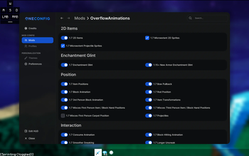 OverflowAnimations Config GUI