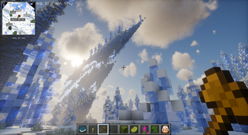 Ice spikes soaring into the sky