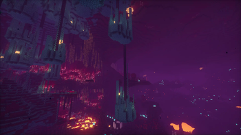 Nether world's upside-down jungle