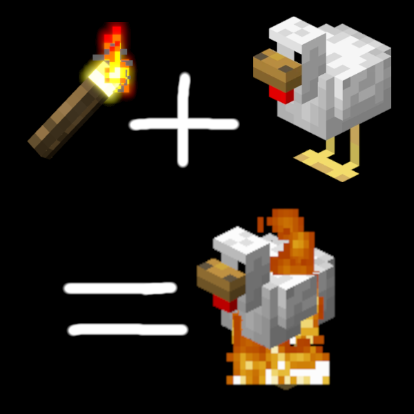 Torches Set Mobs on Fire