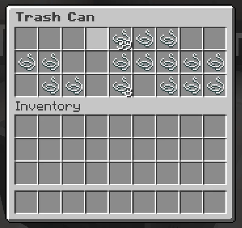 Inside the trash can