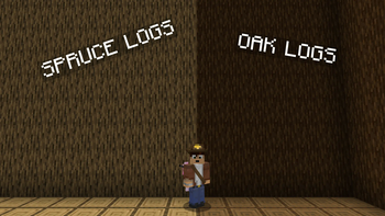 The logs ft. me (the texture pack does not add the cosmetics)