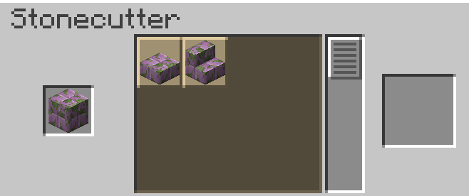 Stonecutter crafting