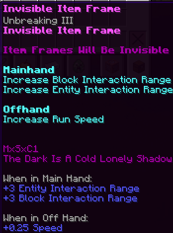 Invisible Item Frame 1.21.5