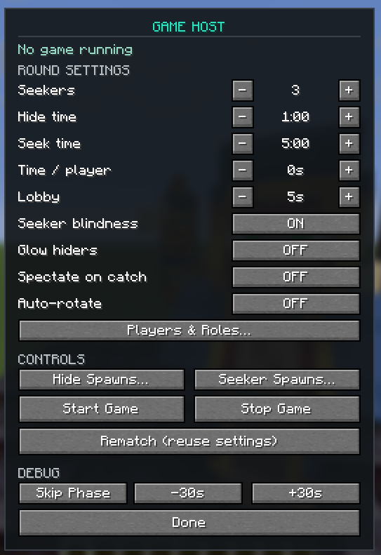 Hosting Menu