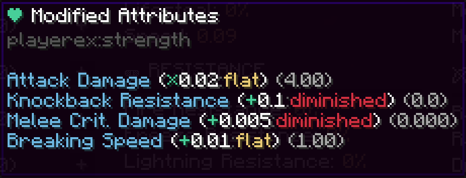 PlayerEX 'Modified Attributes' Tooltip