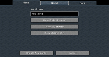 pre-1.21 New World Screen
