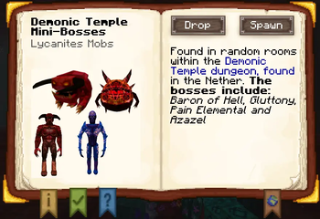 Dungeon mini-boss category entry example