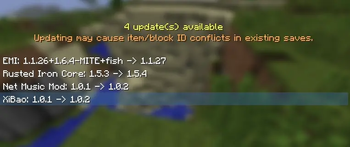Screenshot of the screen GUI