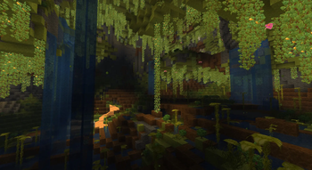 Lush cave