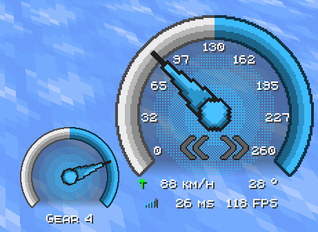 Speedometer and tachometer