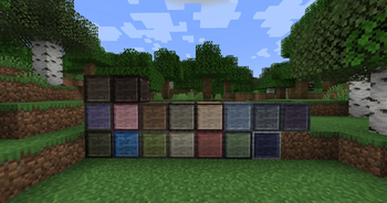 All the drawers wood types added by this mod.