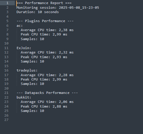 Example of a load test in Log