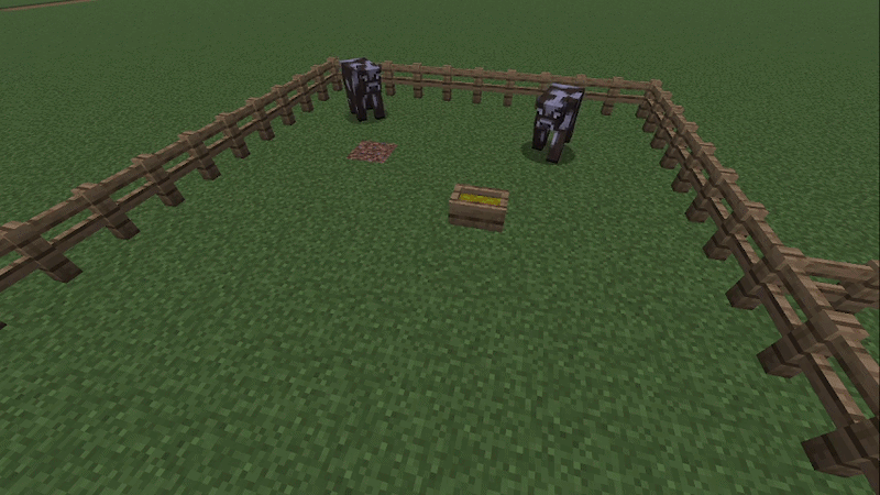 Cows walk to the trough, feed, and breed automatically.