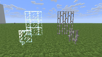 Old Glass Pane and Iron Bars