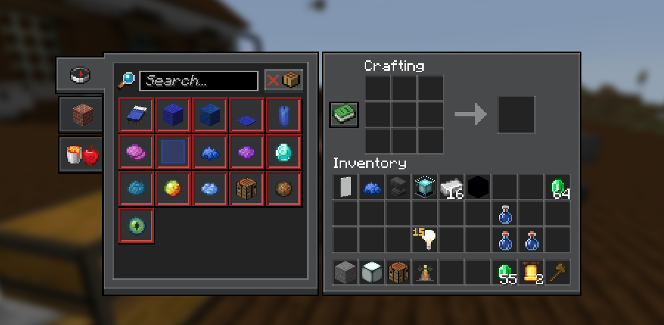 Crafting Table with recipe book