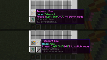 Teleport Bow with two modes