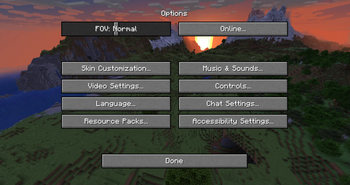 Options Menu