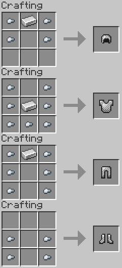 The Chainmail Armor recipes