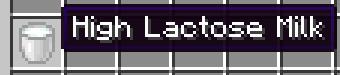 High Lactose Milk