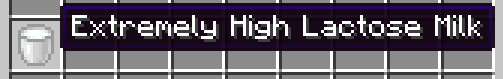 Extremely High Lactose Milk