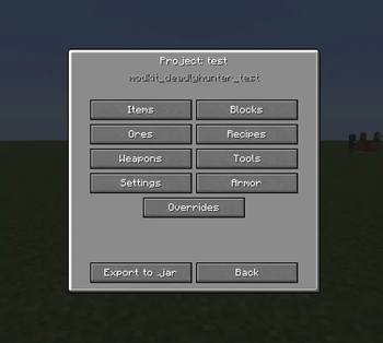 Main menu