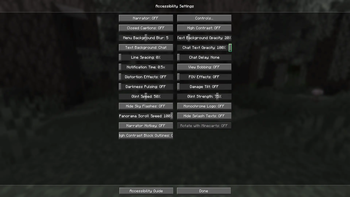 Accessibility Settings