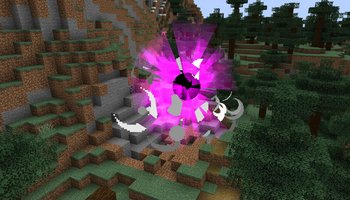 Blackhole becoming unstable and causing explosions around it dealing damage to blocks and mobs. (requires this feature to be turned on)