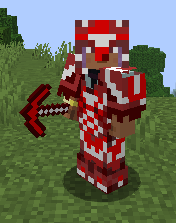 Rocket Pickaxe With Rocket Armor On