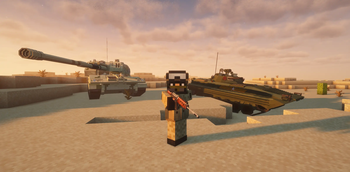 Soldier and his buddies rushing into battle