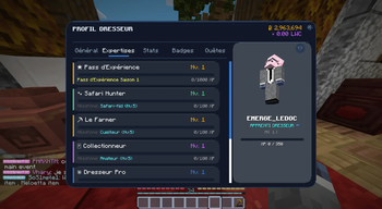 LeagueWay : Expertise - Profil Menu