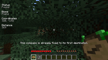 Locked compass message in-game