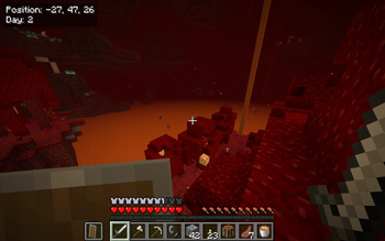 Bedrock-style Coordinates and Day Counter