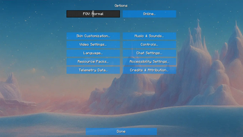 Options menu