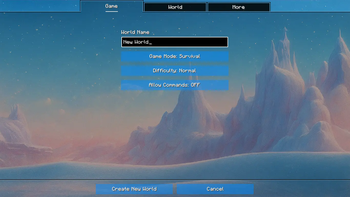 Single player menu