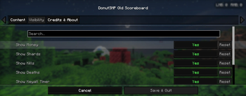 Visibilty GUI Tab