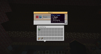 Alarm config UI