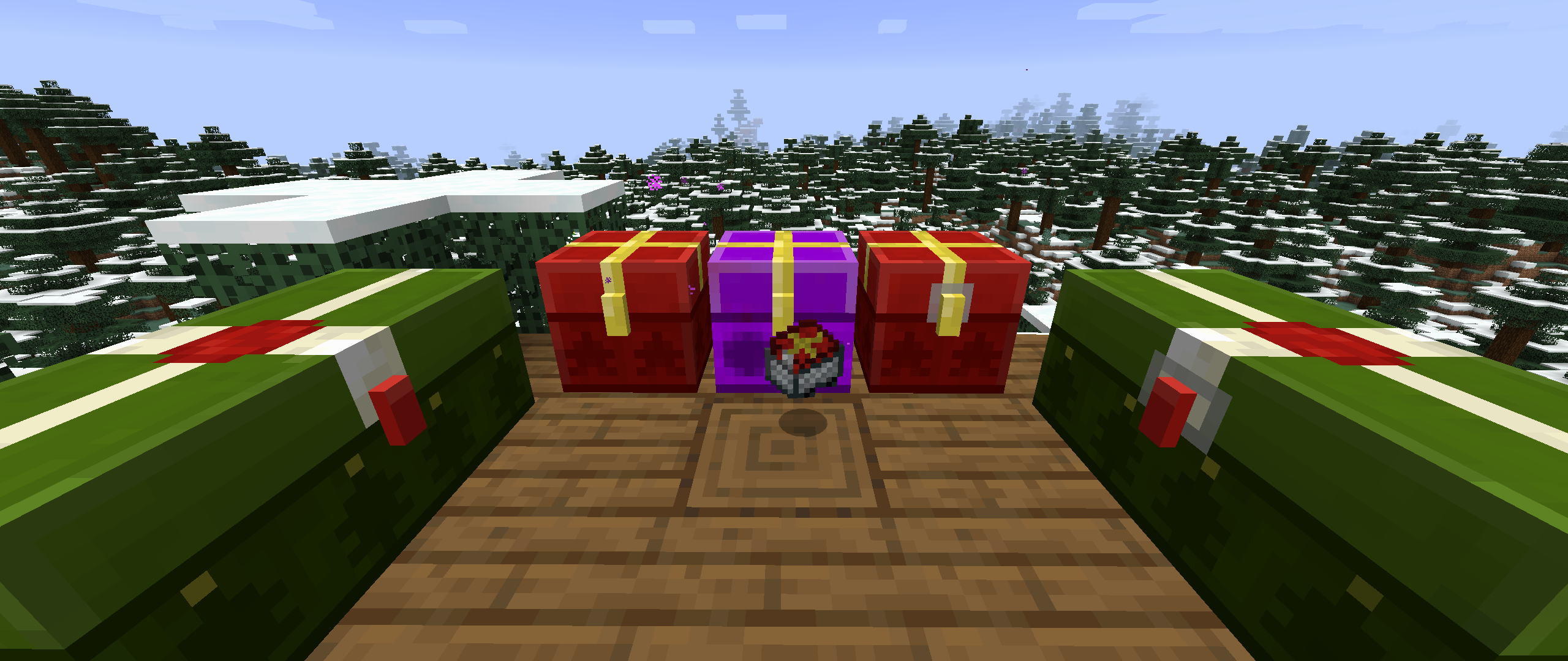Christmas Minecart with Chest
