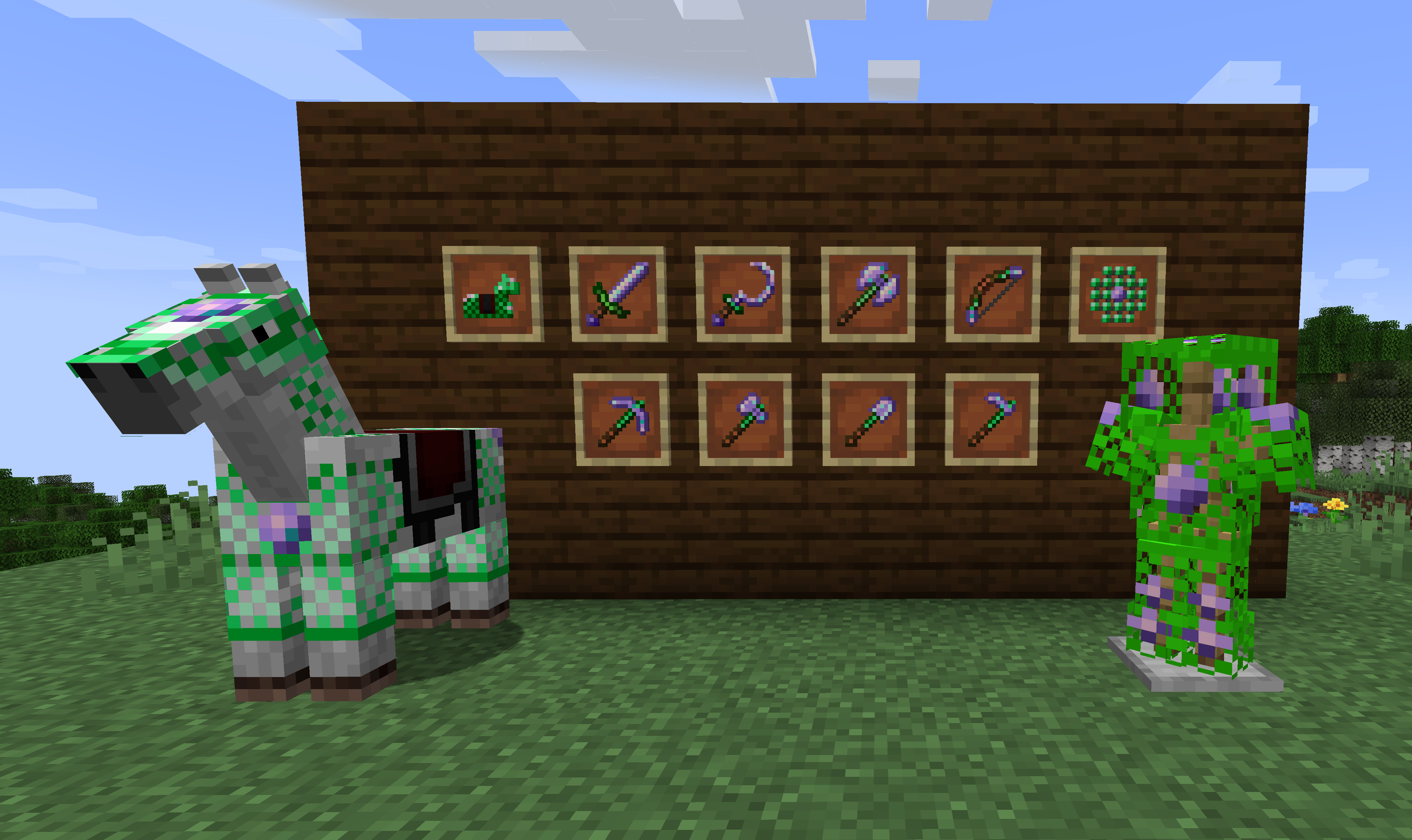 Diamethyst Emerald Weapons, Tools, and Armor