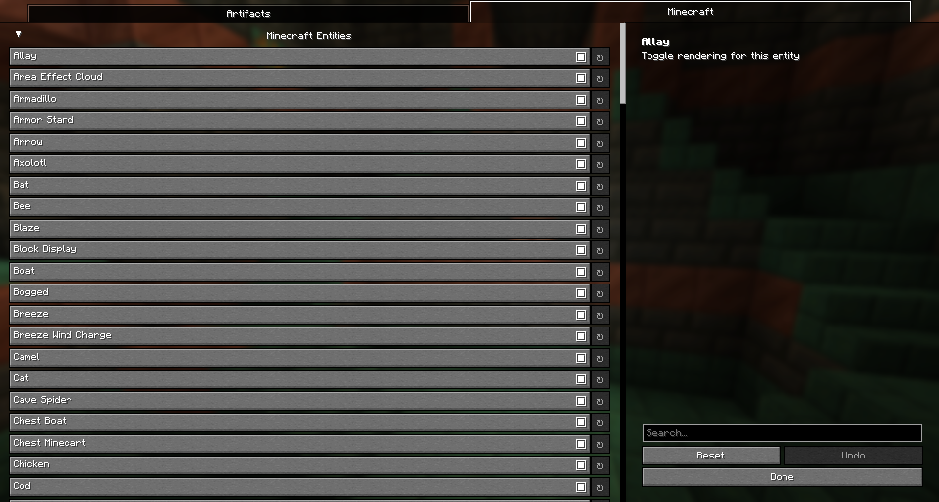 Config Entity Selector