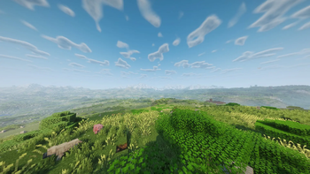 Mountain range in the far distance